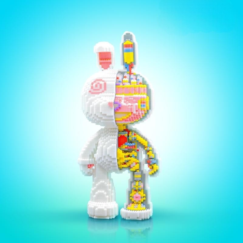 Giant Buildable Brick Rabbits
